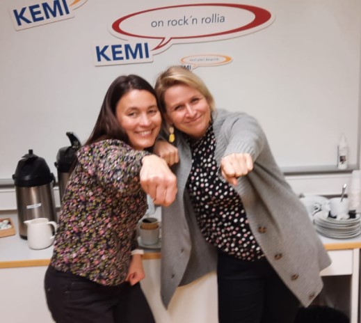 Työkykyä ketterästi -valmentajat Mari Blomqvist ja Marianne Hemminki vierailivat Kemissä ensimmäisillä valmennuspäivillä 1.-2.11.2021.