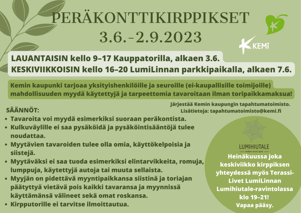 Peräkonttikirppikset kesällä 2023.