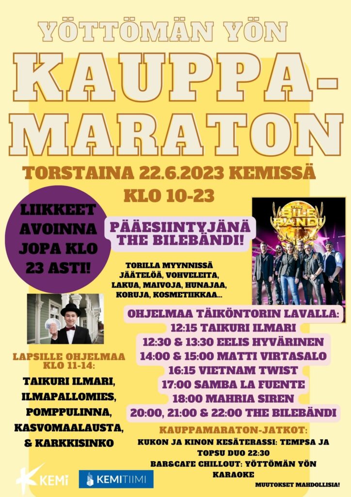 Yöttömän yön Kauppamaraton 2023