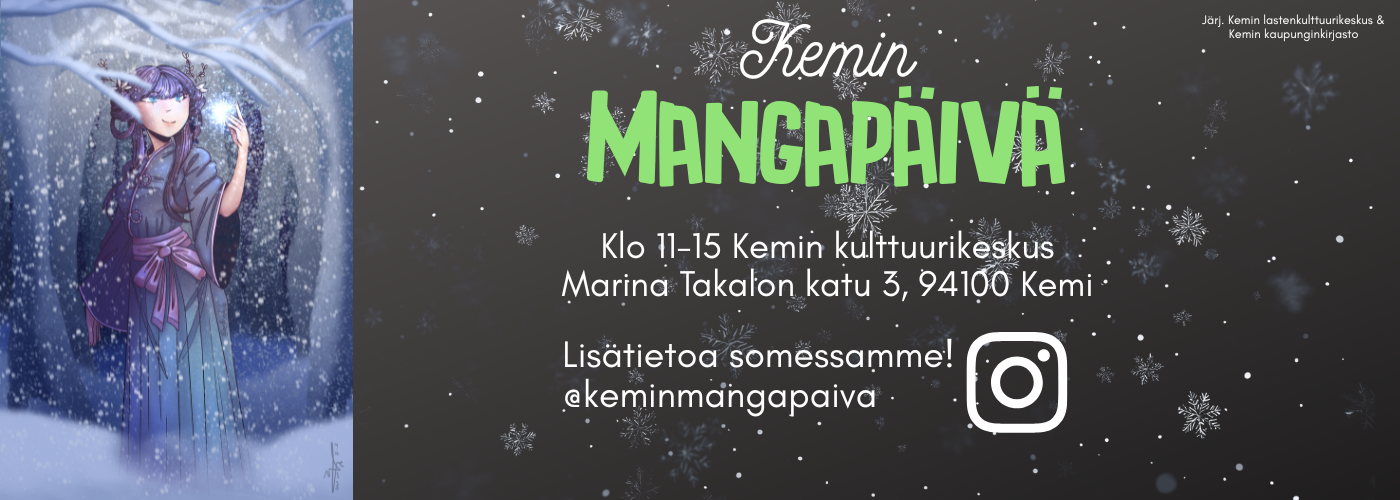 Graafinen kuvituskuva, tapahtuman tiedot tekstinä.